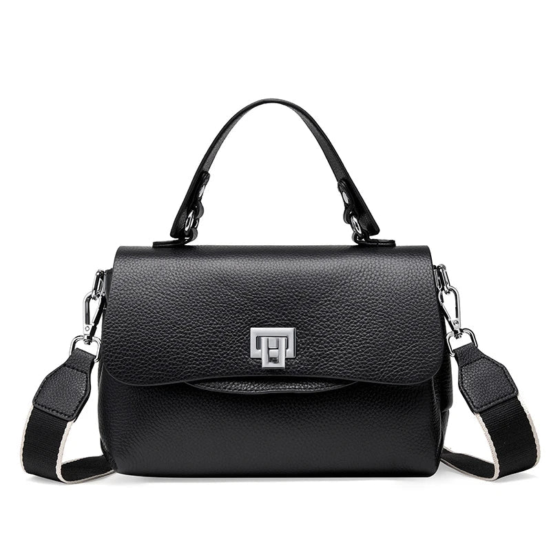 Bolsa Crossbody Feminina de Couro Genuíno - Modelo Zency
