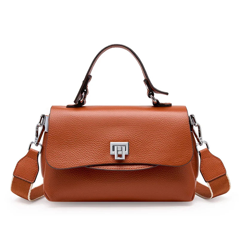 Bolsa Crossbody Feminina de Couro Genuíno - Modelo Zency