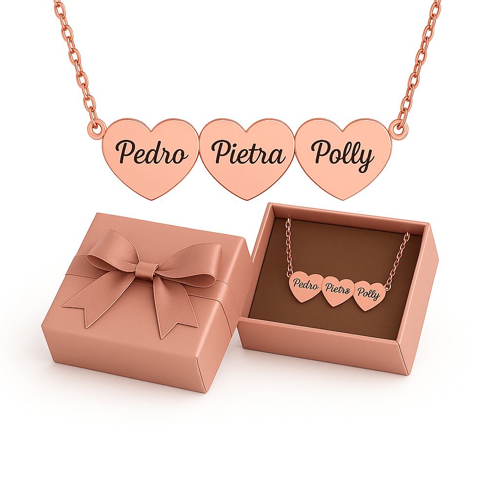 Colar Coração Personalizado com Nomes