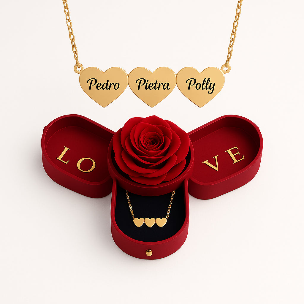Colar Coração Personalizado com Nomes