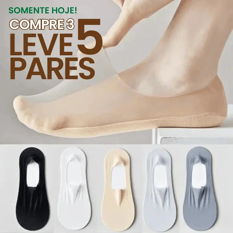 Meias Invisíveis Ortopédicas PésConfort® -  [SOMENTE HOJE COMPRE 3 LEVE 5]